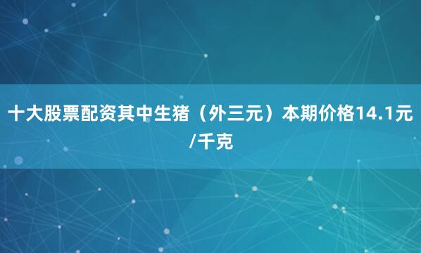 十大股票配资其中生猪（外三元）本期价格14.1元/千克
