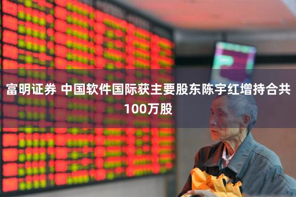 富明证券 中国软件国际获主要股东陈宇红增持合共100万股